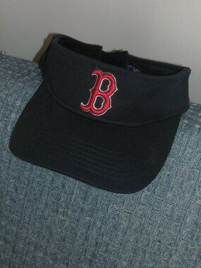 Boston Red Sox Baseball MLB OC Sports Navy Blue Adjustable Visor Team Logo OSFM